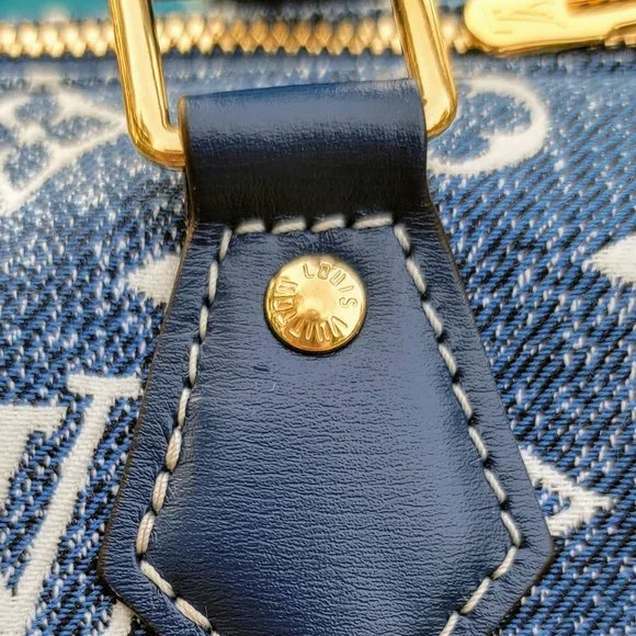 ❌❌ SOLD ❌❌ Monogram Jacquard Denim 25 Speedy Bandouliere Navy Blue - **RARE** - Picture 7 of 16